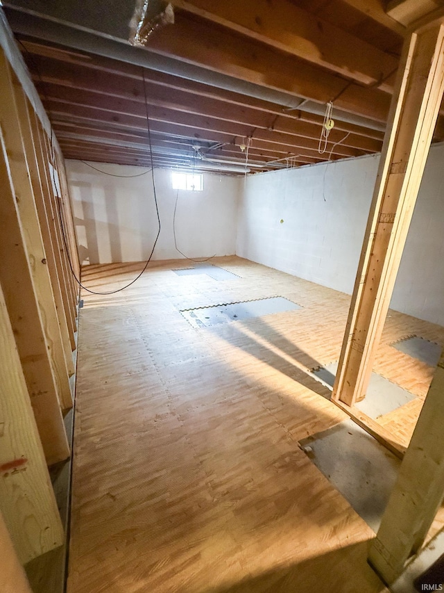 view of basement