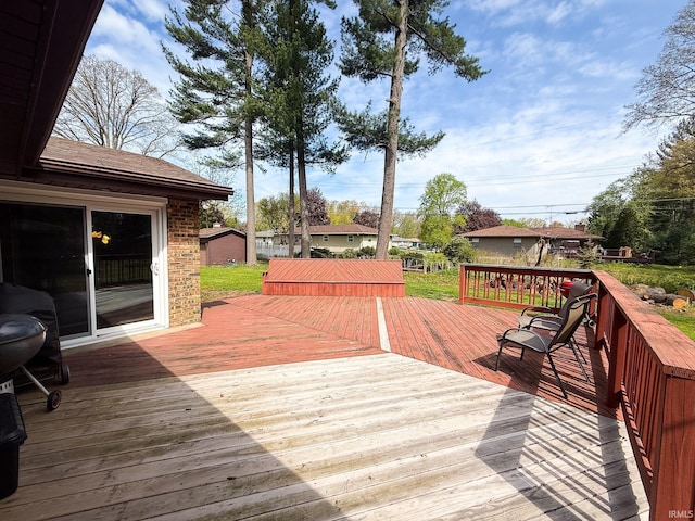 view of wooden deck