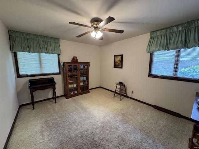 10059 Quince Rd, Plymouth, IN 46563 - carpeted spare room featuring a ceiling fan and baseboards