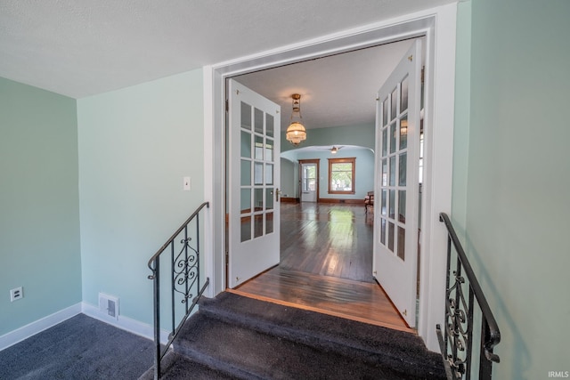 entrance to property with french doors