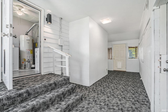 13840 Day Rd, Mishawaka, IN 46545 - hallway featuring water heater and carpet floors