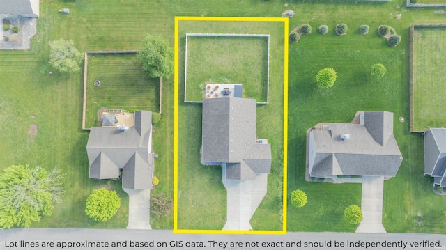 aerial overview of property's location featuring property boundaries highlighted