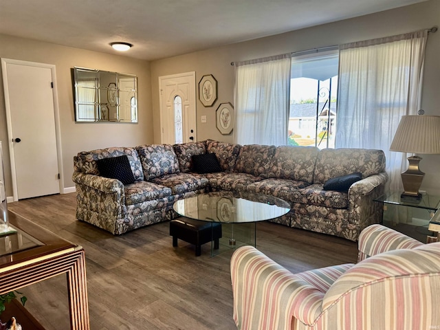 1719 Linwood Dr, Bedford, IN 47421 - living area featuring wood finished floors