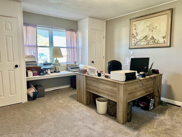 1719 Linwood Dr, Bedford, IN 47421 - carpeted home office featuring ornamental molding