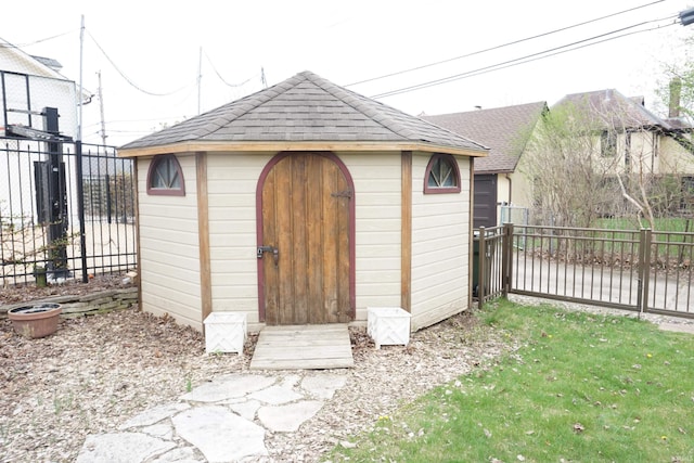 1208 Leeper Ave, South Bend, IN 46617 - view of shed with fence