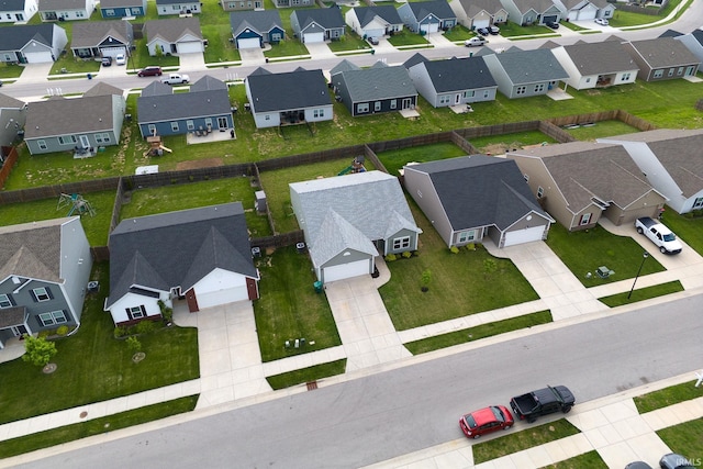 aerial view of residential area