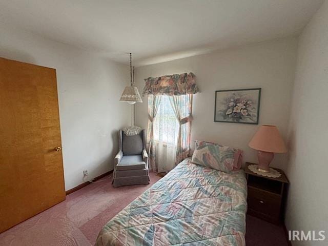 bedroom with carpet