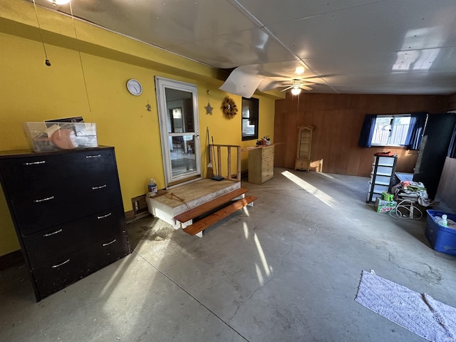 15850-2 Witt Rd, Shoals, IN 47581 - misc room featuring unfinished concrete floors and ceiling fan