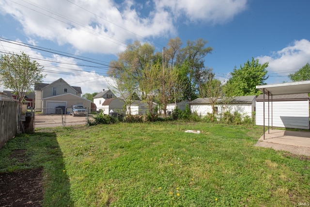 view of yard with a residential view