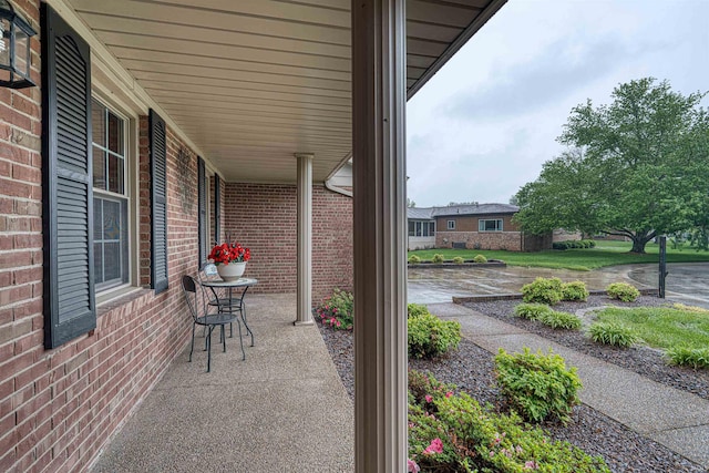 view of patio / terrace featuring covered porch