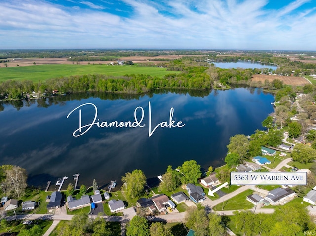 5363 W Warren Ave, Silver Lake, IN 46982 - aerial view of property and surrounding area with a nearby body of water and nearby suburban area