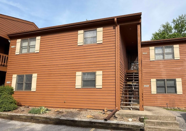9607 S Lake Ridge Dr, Bloomington, IN 47401 - view of property exterior featuring stairs