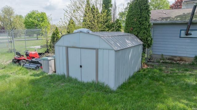 view of shed