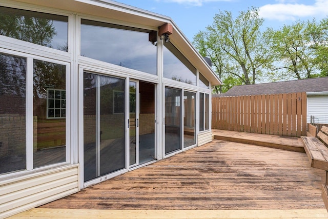 view of wooden deck
