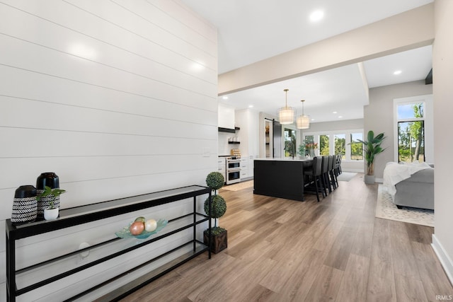 874 Cascata Trl, Huntertown, IN 46748 - corridor with light wood finished floors, recessed lighting, and baseboards