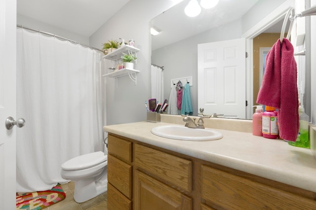 3090 Kellygreen Dr, Angola, IN 46703 - full bathroom with vanity, toilet, and tile patterned flooring