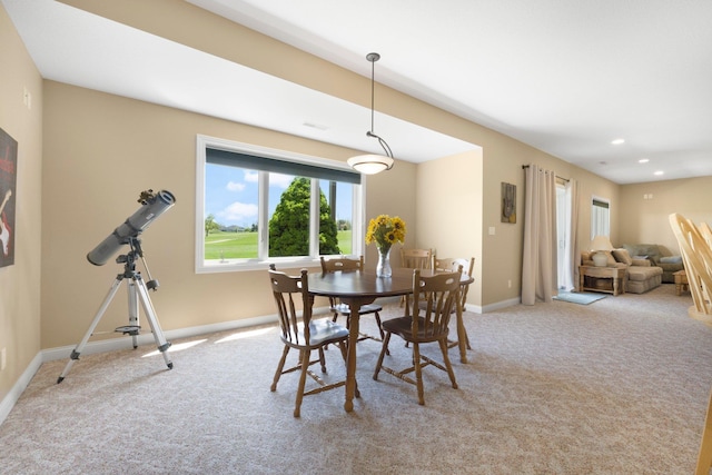3090 Kellygreen Dr, Angola, IN 46703 - carpeted dining space featuring baseboards and recessed lighting