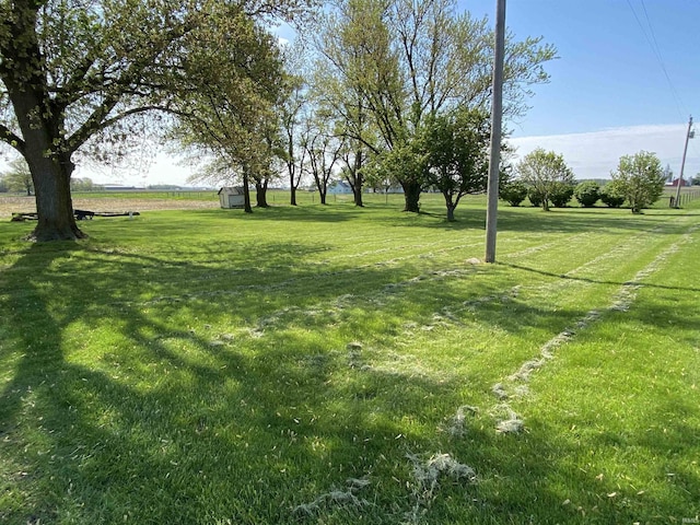 4227 S 0th Rd, Berne, IN 46711 - view of green lawn with an outbuilding and a storage unit