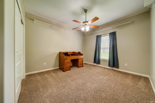 1592 Breckenridge Pass, Fort Wayne, IN 46845 - unfurnished bedroom featuring carpet flooring, baseboards, and ceiling fan