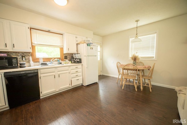 1831/1833 S Maxwell St, Bloomington, IN 47401 - kitchen featuring black appliances, a sink, backsplash, and white cabinetry