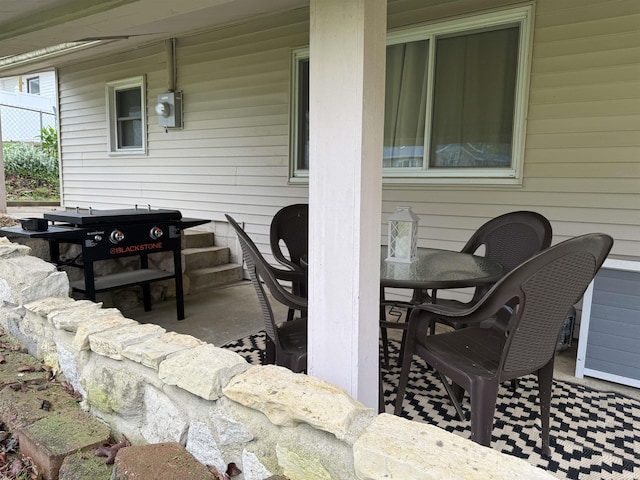 2823 Hillside Dr, Bedford, IN 47421 - view of patio featuring outdoor dining space