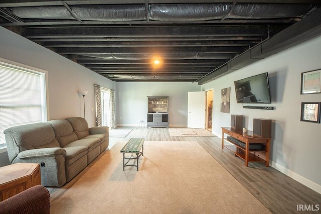3417 S Tulip Ave, Bloomington, IN 47403 - living area with wood finished floors and baseboards