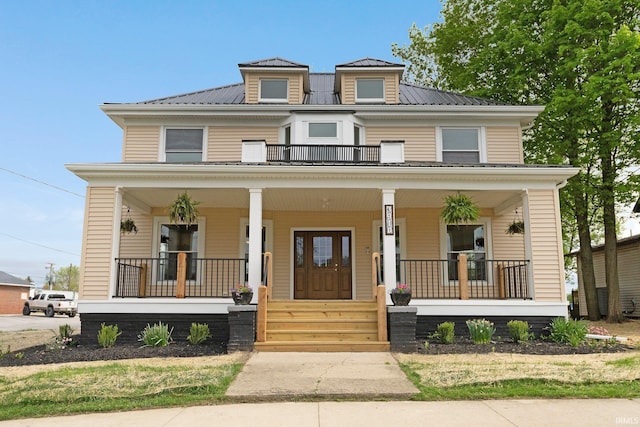 3910 E Bellefontaine Rd, Hamilton, IN 46742 - traditional style home featuring covered porch and metal roof