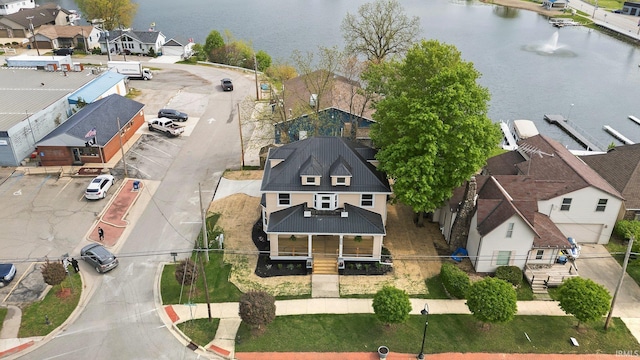 3910 E Bellefontaine Rd, Hamilton, IN 46742 - aerial perspective of suburban area featuring a large body of water