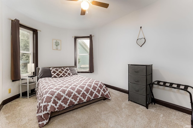 1026 N Michigan St, South Bend, IN 46617 - bedroom featuring light colored carpet, multiple windows, and baseboards