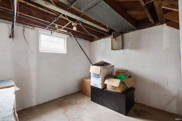 view of basement