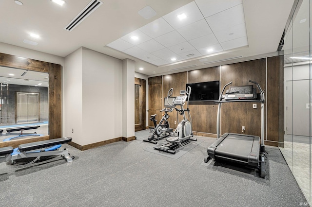 202 W Berry St Unit 810, Fort Wayne, IN 46802 - exercise room with baseboards