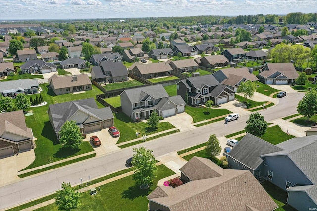 aerial view of residential area