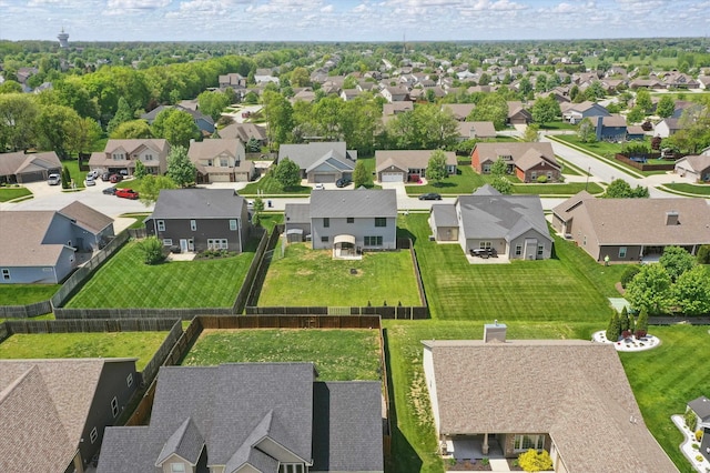 aerial view of residential area