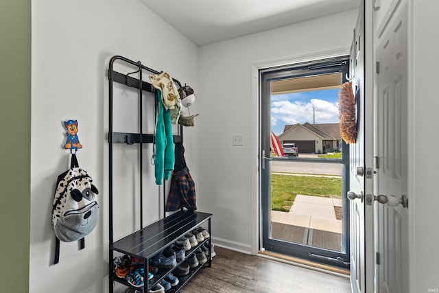 384 Ariel Dr, Kokomo, IN 46901 - mudroom featuring healthy amount of natural light, wood finished floors, and baseboards