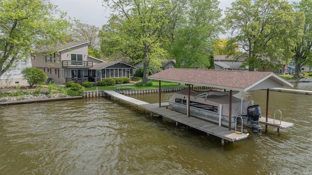 5002 E Oriole Dr, Monticello, IN 47960 - dock with a water view and boat lift