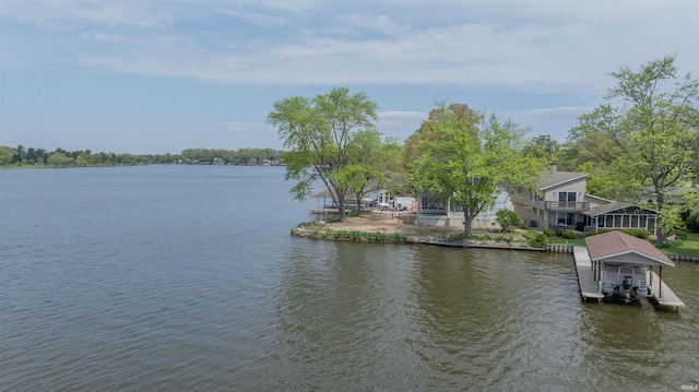 5002 E Oriole Dr, Monticello, IN 47960 - water view with a dock and boat lift