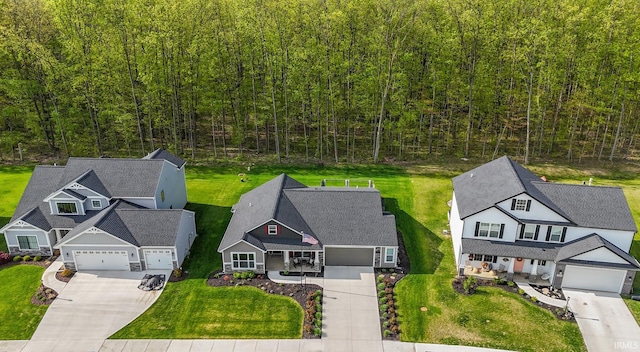 13865 Escondida Cv, Fort Wayne, IN 46845 - view from above of property with a forest