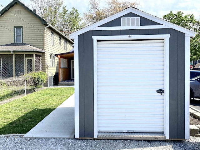 view of shed