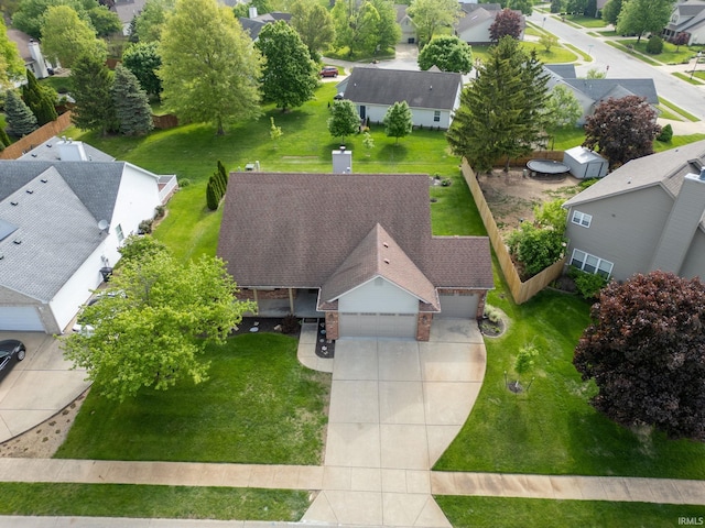aerial perspective of suburban area
