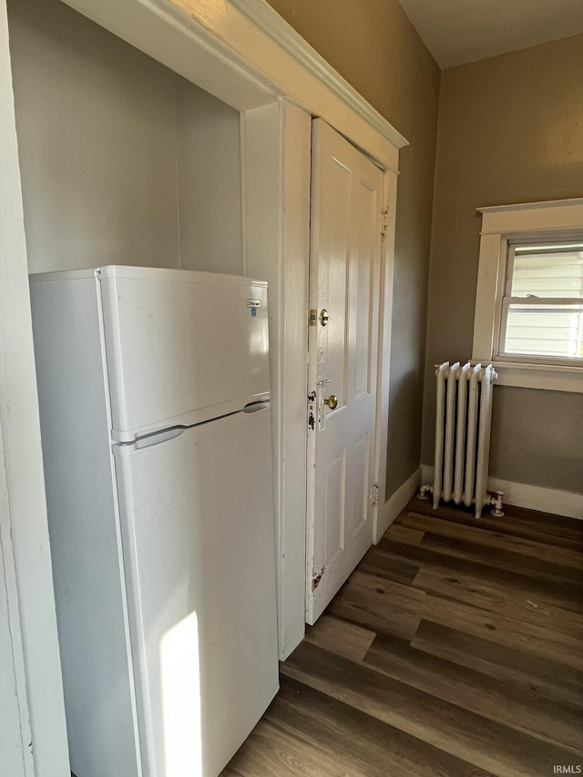 115 E 2nd St, Peru, IN 46970 - doorway featuring radiator heating unit and wood finished floors