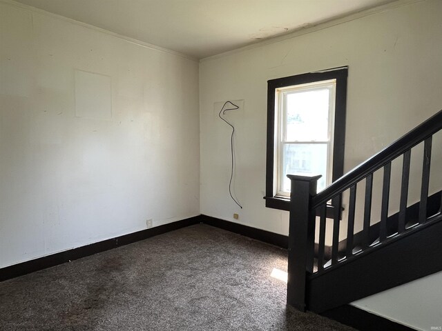 115 E 2nd St, Peru, IN 46970 - stairway with carpet flooring and crown molding