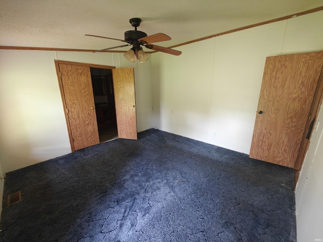 78 Ems B6 Ln, Leesburg, IN 46538 - unfurnished bedroom with carpet, ornamental molding, and ceiling fan