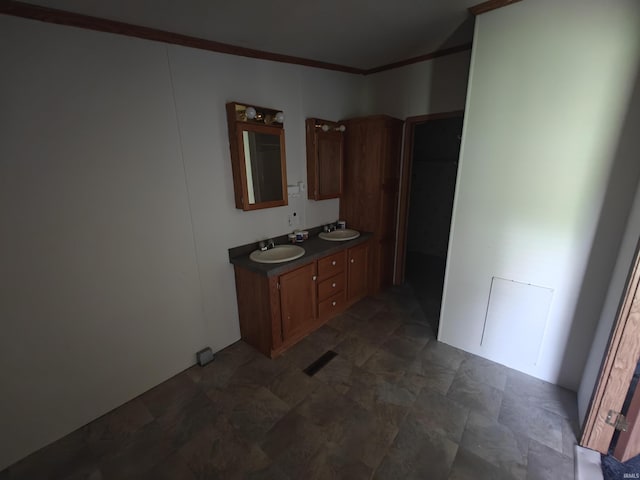 78 Ems B6 Ln, Leesburg, IN 46538 - bathroom featuring crown molding and double vanity