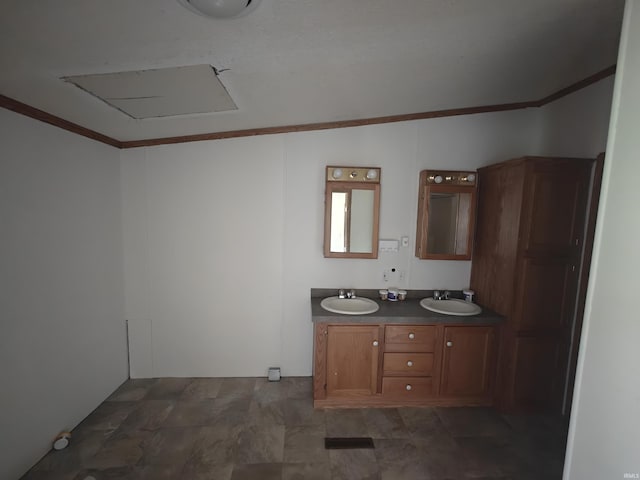 78 Ems B6 Ln, Leesburg, IN 46538 - full bathroom featuring ornamental molding and double vanity