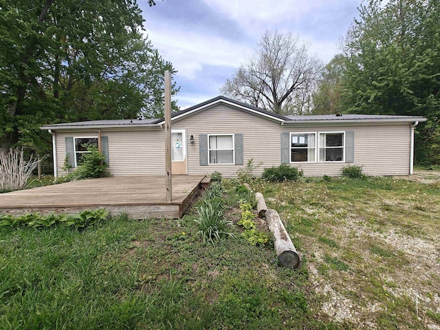 78 Ems B6 Ln, Leesburg, IN 46538 - manufactured / mobile home featuring a deck and metal roof