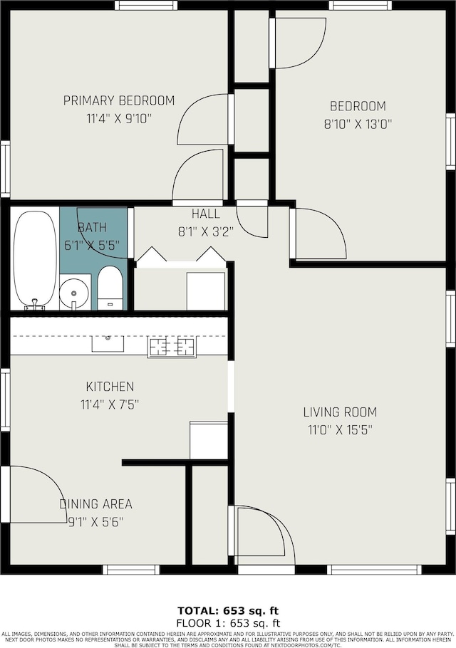 1534 E Bowman St, South Bend, IN 46613 - property floor plan