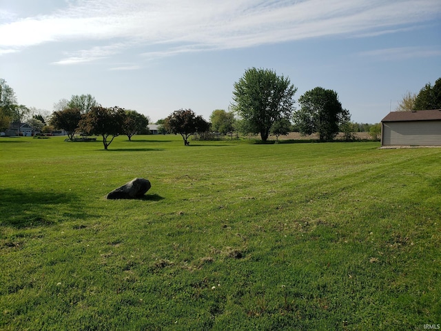 view of grassy yard