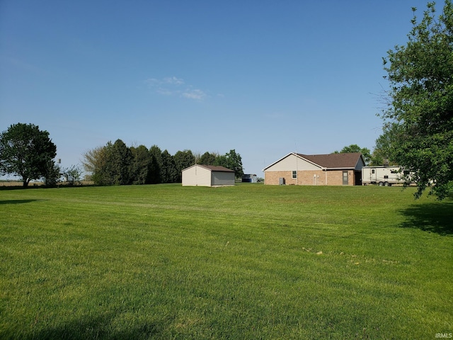 view of grassy yard