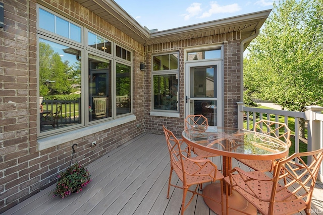 3622 Glenridge Ln, West Lafayette, IN 47906 - wooden deck with outdoor dining area