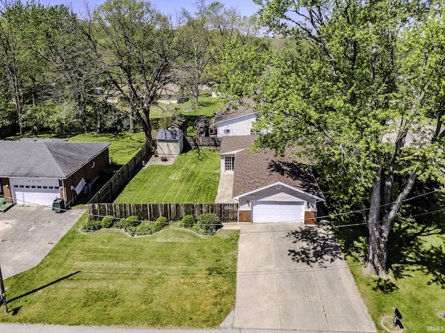view from above of property